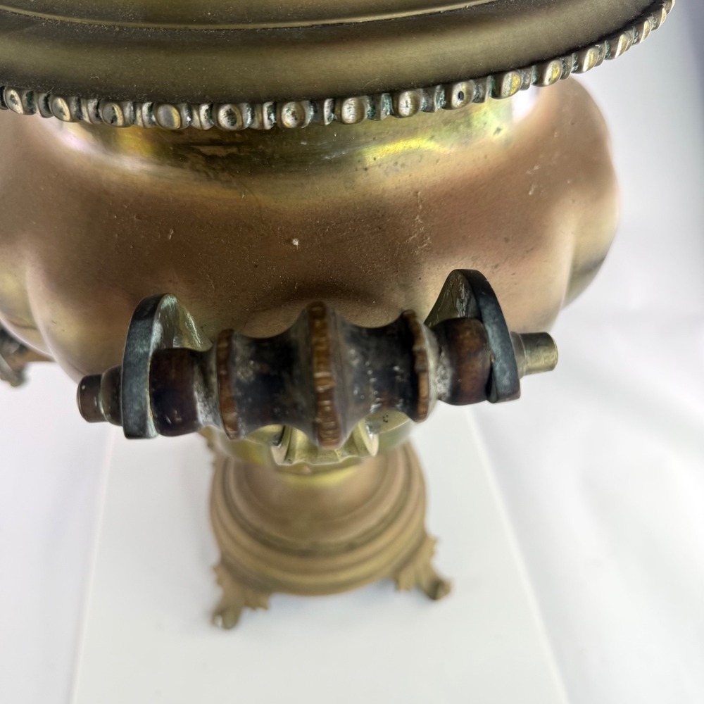 Antique 20" Russian Imperial Brass Samovar Batashev Tula Stamped Large 1896 Era - Picture 10 of 16